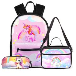 Kit Mochila c/ bolso Unicornio - kitc/unicornio - Drop no Brasil