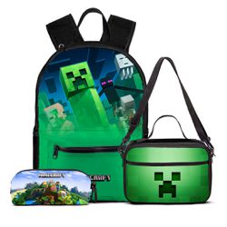 Kit Mochila c/ bolso minecraft - kitc/minecraft - Drop no Brasil