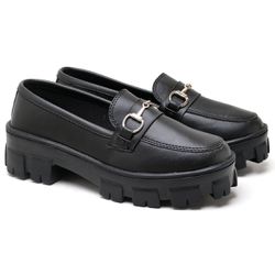 Mocassim Feminino Preto Tratorado - 5202 - Drop no Brasil