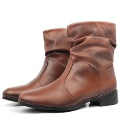 Bota Feminina Sanfonada - Caramelo - A001CF - Drop no Brasil