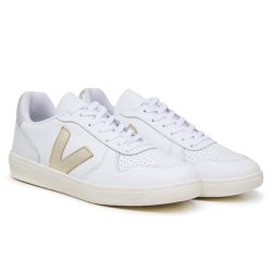 Tênis V-10 Branco Dourado Prata - DROPSHOPONLINE