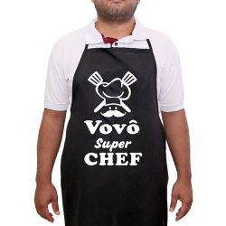 Avental Oxford de cozinha Personalizado Vovô Super... - DuChico 