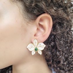 BRINCO ORQUIDEA ESMALTADA PÉROLA - 2552-22 - DULUXO