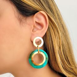 BRINCO GLAM TURQUESA - 5403-6 - DULUXO