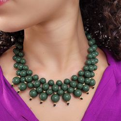 MAXI COLAR BOLAS VERDES - 4254-25 - DULUXO