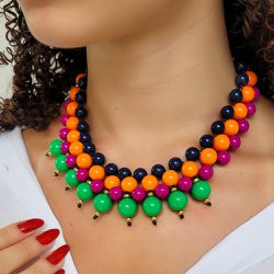 MAXI COLAR BOLAS COLORIDAS - 4254 - DULUXO