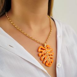 COLAR FOLHA LARANJA - 5219-9 - DULUXO