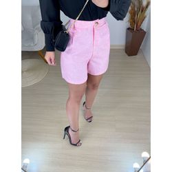 Short linho rosa - 1124 - Duotti