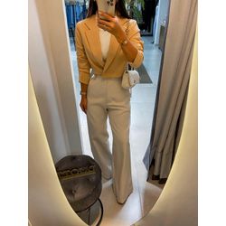 Calça alfaiataria Liza areia - 01305 - Duotti