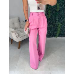 Calça alfaiataria Lauren rosa - 01315 - Duotti
