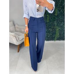 Calça alfaiataria Monalisa azul - 01319 - Duotti