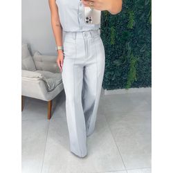 Calça alfaiataria Monalisa cinza - 01322 - Duotti
