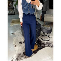 Calça alfaiataria Liza azul - 01331 - Duotti