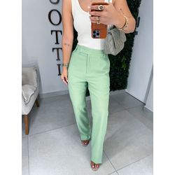 Calça alfaiataria Maria verde - 01374 - Duotti