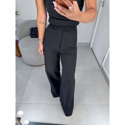 Calça alfaiataria Jasmine preto - 01395 - Duotti