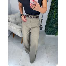 Calça alfaiataria cinza esverdeado - 01306 - Duotti