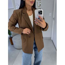 Blazer alfaiataria anne marrom - 0490 - Duotti