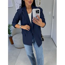 Blazer alfaiataria anne azul marinho - 0489 - Duotti