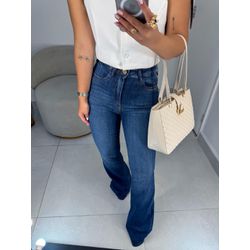 Calça flare jeans - 01420 - Duotti