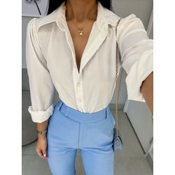 Camisa botões branca - 05265 - Duotti