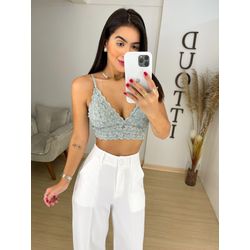 Cropped rendado verde - 0268 - Duotti