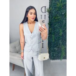 Colete alfaiataria cinza - 05229 - Duotti