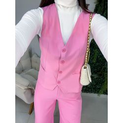 Colete alfaiataria rosa - 05231 - Duotti