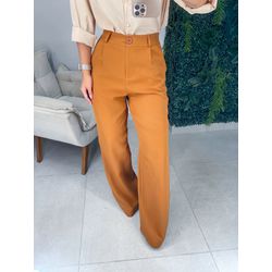 Calça alfaiataria Elisa marrom - 01326 - Duotti