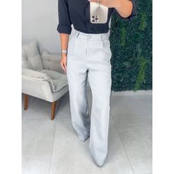 Calça alfaiataria Elisa cinza - 01268 - Duotti