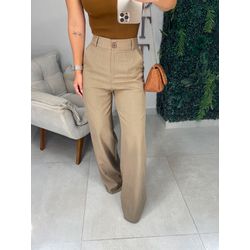 Calça alfaiataria íris marrom claro - 01329 - Duotti