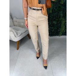 Calça alfaiataria reta areia - 01339 - Duotti