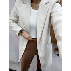 Casaco lã batida off white - 0483 - Duotti