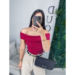 Blusa ombro a ombro cereja - 05290 - Duotti