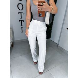 Calça alfaiataria Maria branca - 01376 - Duotti