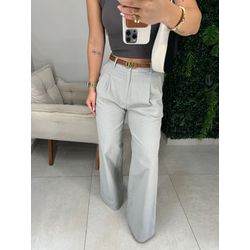 Calça alfaiataria linho cinza - 01377 - Duotti