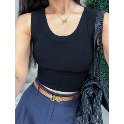 Cropped Débora preto - 11101 - Duotti