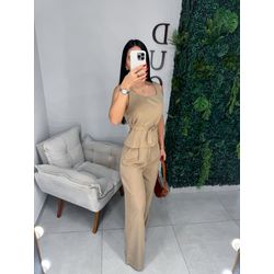 Conjunto alfaiataria Mica marrom - 0698 - Duotti