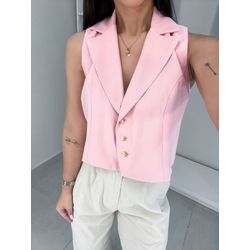 Colete alfaiataria Lia rosa - 11129 - Duotti