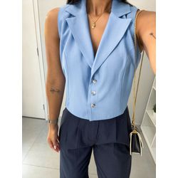 Colete alfaiataria Lia azul - 11130 - Duotti