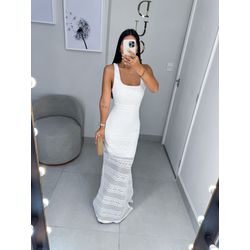 Vestido rendado branco - 11160 - Duotti
