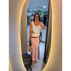 Saia acetinada rosa - 11115 - Duotti