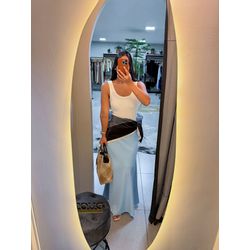 Saia acetinada azul - 11120 - Duotti
