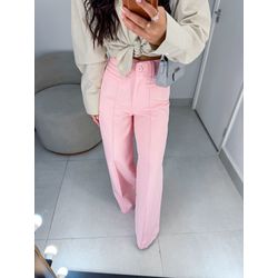Calça alfaiataria Monalisa rosa claro - 01394 - Duotti