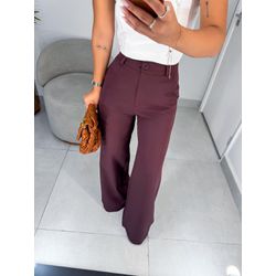Calça alfaiataria Liza bordô - 01399 - Duotti