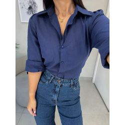 Camisa lis azul marinho - 05305 - Duotti
