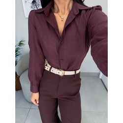 Camisa lis vinho - 05307 - Duotti