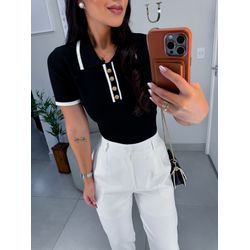 Blusa heloise preta - 05316 - Duotti
