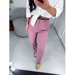 Calça alfaiataria brunê rose - 01408 - Duotti