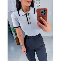 Blusa heloise cinza - 05318 - Duotti