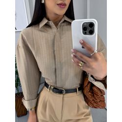 Camisa Loren bege - 05323 - Duotti